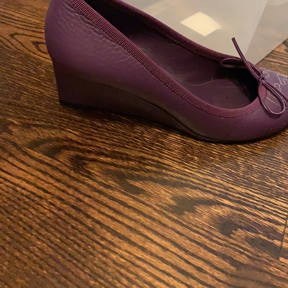 Gucci purple peep toe wedge shoes - Picture 5 of 5